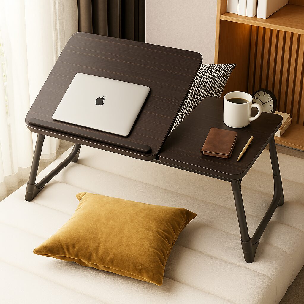 루만 5단 각도조절 접이식 침대 테이블 55 x 32 x 25 cm, 오크쿠폰할인 상세 이미지 1