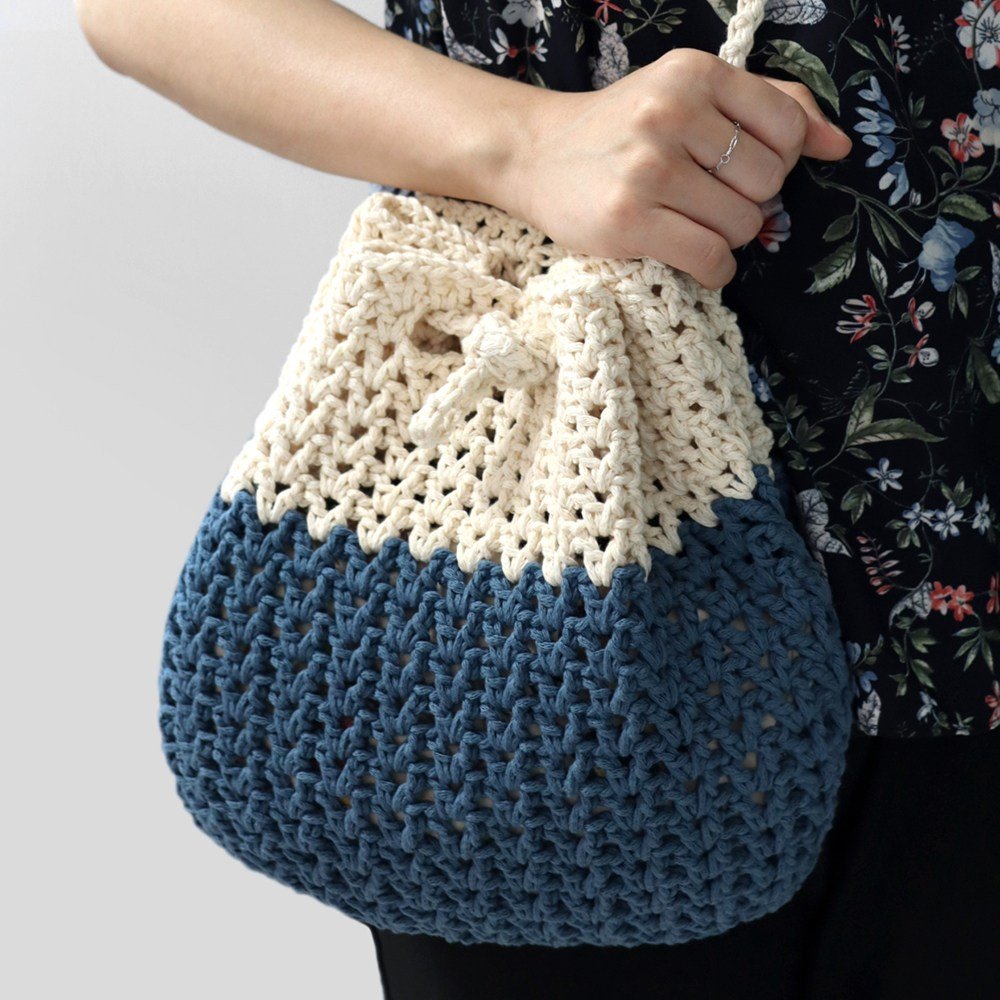 털실나라 한볼로 뜨는 복조리 네트백 DIY 동영상패키지, 102 레드, 1개 상세 이미지 2