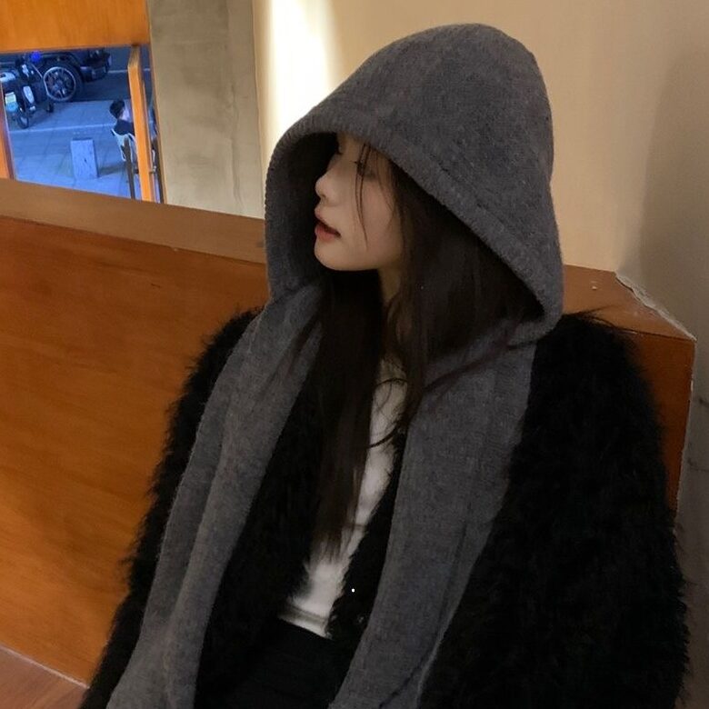 에리르 소피후드 바라클라바 니트 후드 머플러 투웨이 넥워머 어깨 숄 가디건할인· 05:55:0 상세 이미지 2