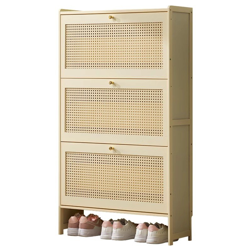 슬림형 신발 수납장 크림풍 2단 초슬림 신발장 70cm, 3단, 흰색할인 상세 이미지 1
