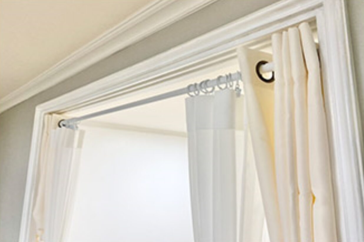 썬데코 13mm 스프링식 압축 커튼봉, 화이트 상세 이미지 1