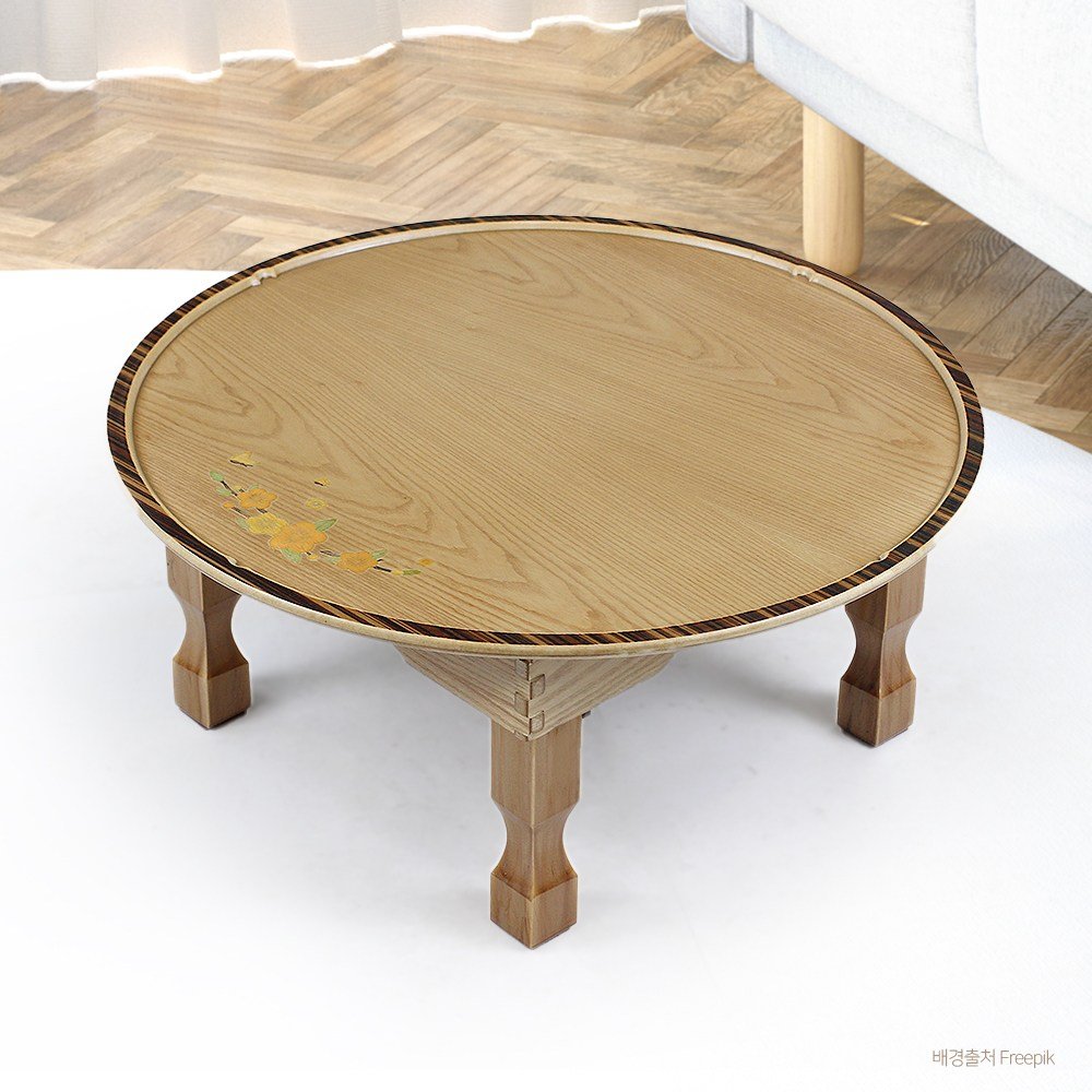 온결 8각 원형 소반 R 400mm x H 180mm, 엔틱, 1개 상세 이미지 1