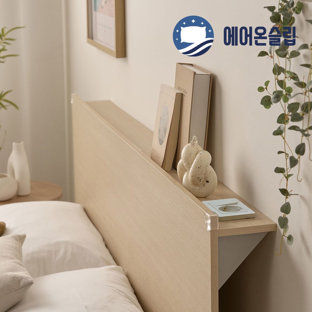 100%국내생산 친환경E0 3서랍+LED프레임+양면매트본넬 플랫침대 S SS Q, 프레임+본넬매트리스, 화이트할인 상세 이미지 2