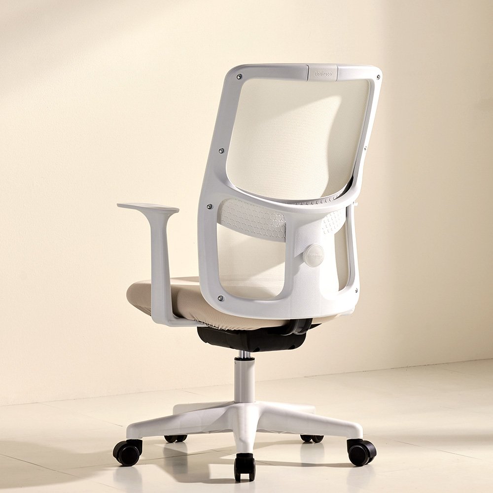 체어스코 국내생산 네이처 메쉬 책상 컴퓨터 사무용 사무실 공부 학생 의자, 기본세트, 햇살 베이지 상세 이미지 2