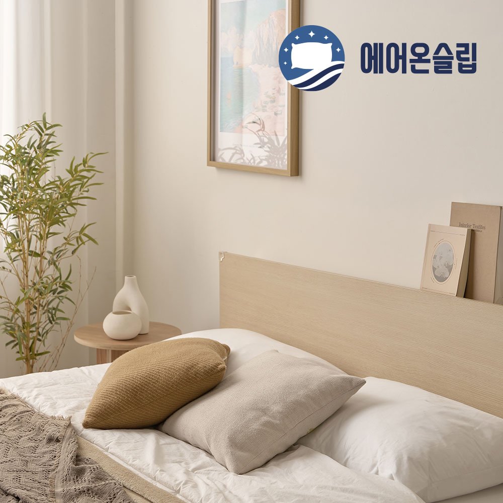 100%국내생산 친환경E0 3서랍+LED프레임+양면매트본넬 플랫침대 S SS Q, 프레임+본넬매트리스, 화이트할인 상세 이미지 1