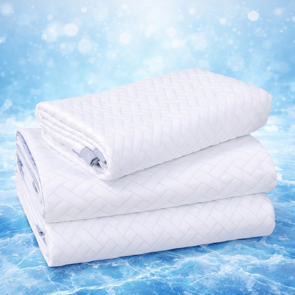 국산 쿨매트 냉감패드 여름 침대패드 싱글, 화이트 상세 이미지 1