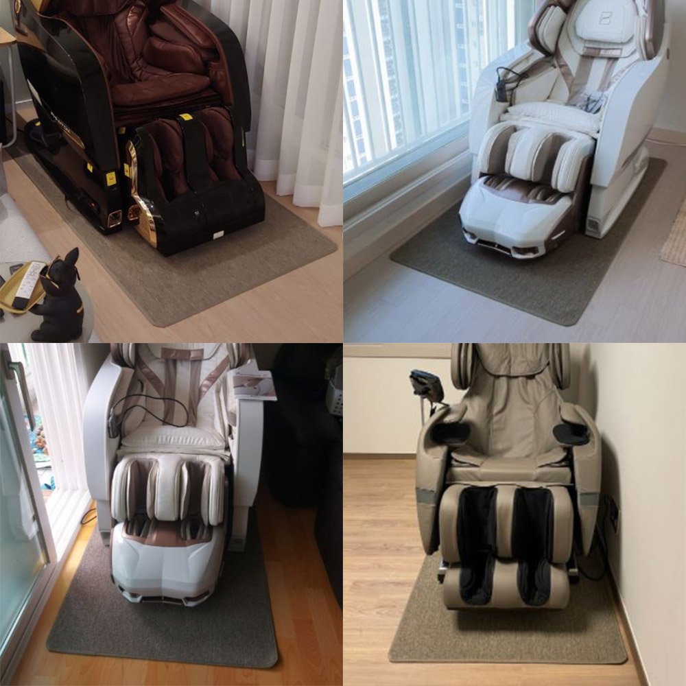 안마의자 매트 90x160cm 카페트 러그 코지마 세라젬 바디프랜드 휴테크 소음방지 방음매트 바닥보호매트, 브라운 상세 이미지 2