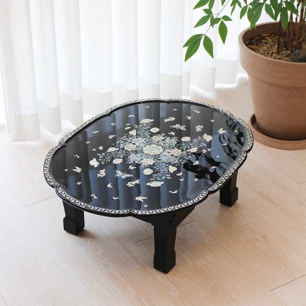 온결 8각 원형 소반 R 400mm x H 180mm, 엔틱, 1개 상세 이미지 2