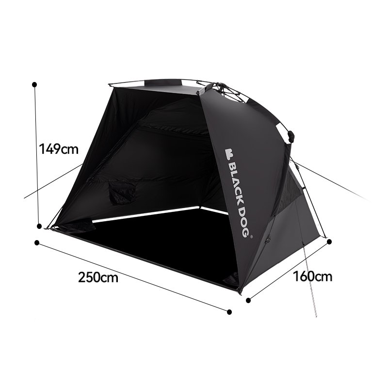 BLACKDOG 아웃도어 선쉐이드 자동 캠핑 텐트 BD2300ZP019, 블랙, 1-2인용할인 상세 이미지 1
