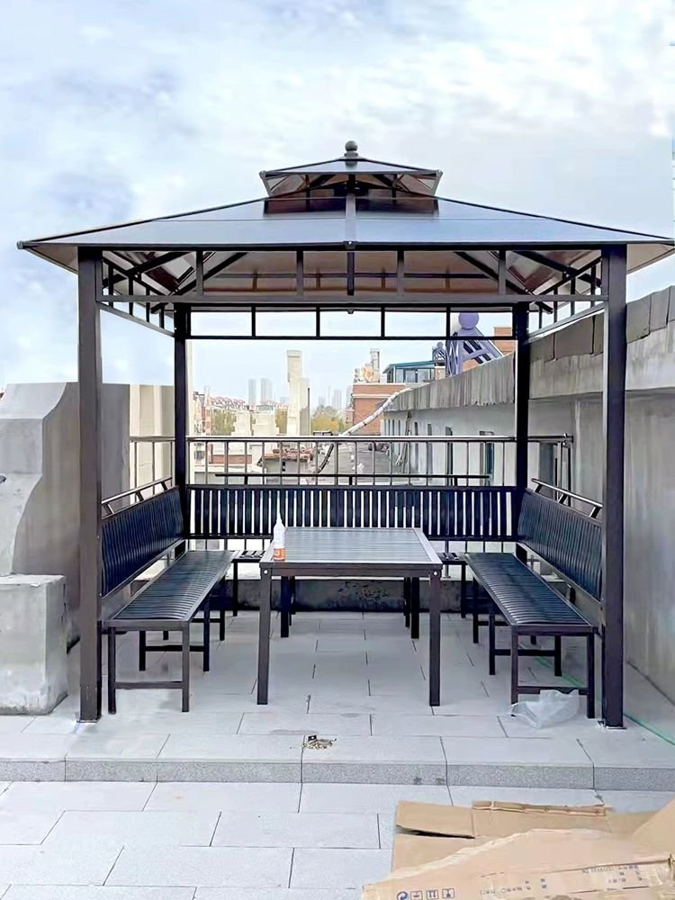 정자 원두막 파고라 그늘막 지아이엘 파빌리온 틈새, 2.6x2.6m-4기둥모기장 상세 이미지 2
