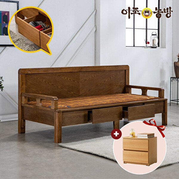 이조농방 [협탁증정/리뷰이벤트]이조농방 확장형황토볼 동백 서랍형 카우치 흙소파 온열침대 건강가구, 단품 상세 이미지 1