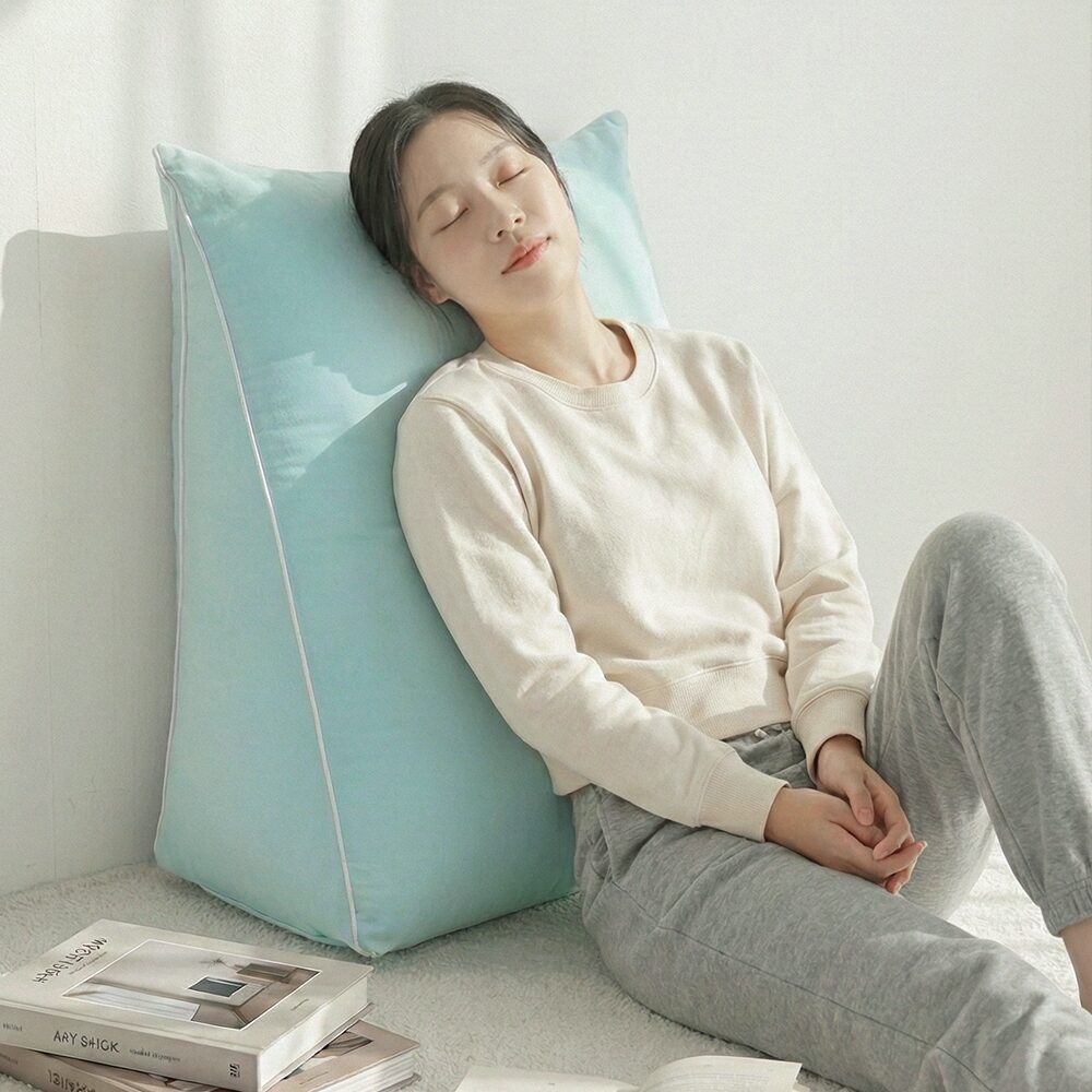 집앤콕 탄탄한 삼각 등받이쿠션, 스윗소다 상세 이미지 2