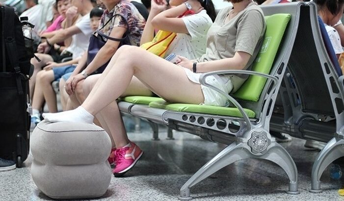 기내 차량용 발 받침쿠션 2단, Grey, 1개쿠폰할인 상세 이미지 1