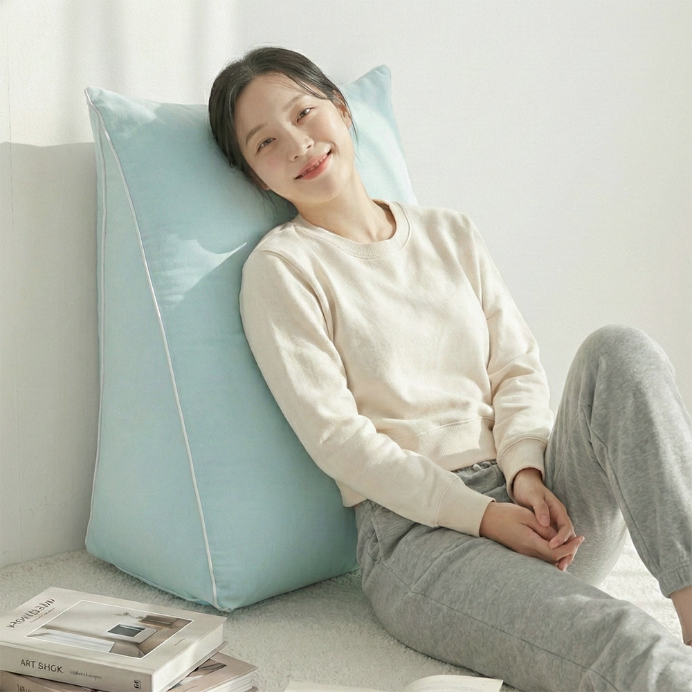 집앤콕 탄탄한 삼각 등받이쿠션, 스윗소다 상세 이미지 2